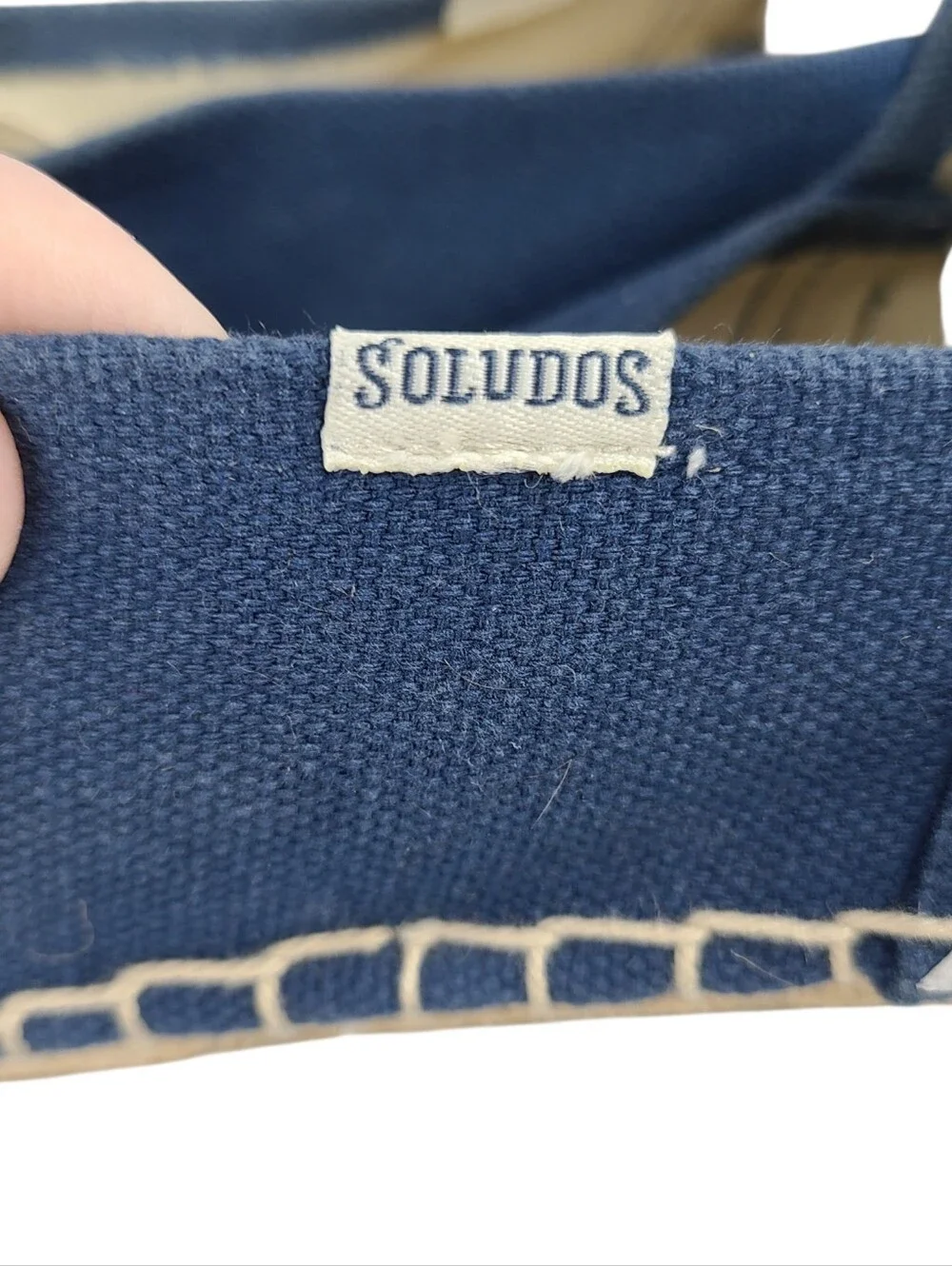 Soludos Blue Cotton Canvas Slip-on Espadrilles Women's Size 9